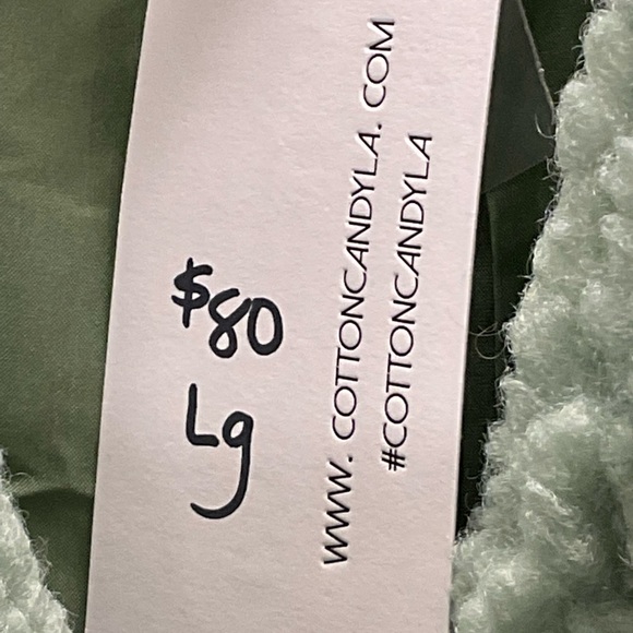 Soft green boucle jacket size LG - Picture 4 of 6